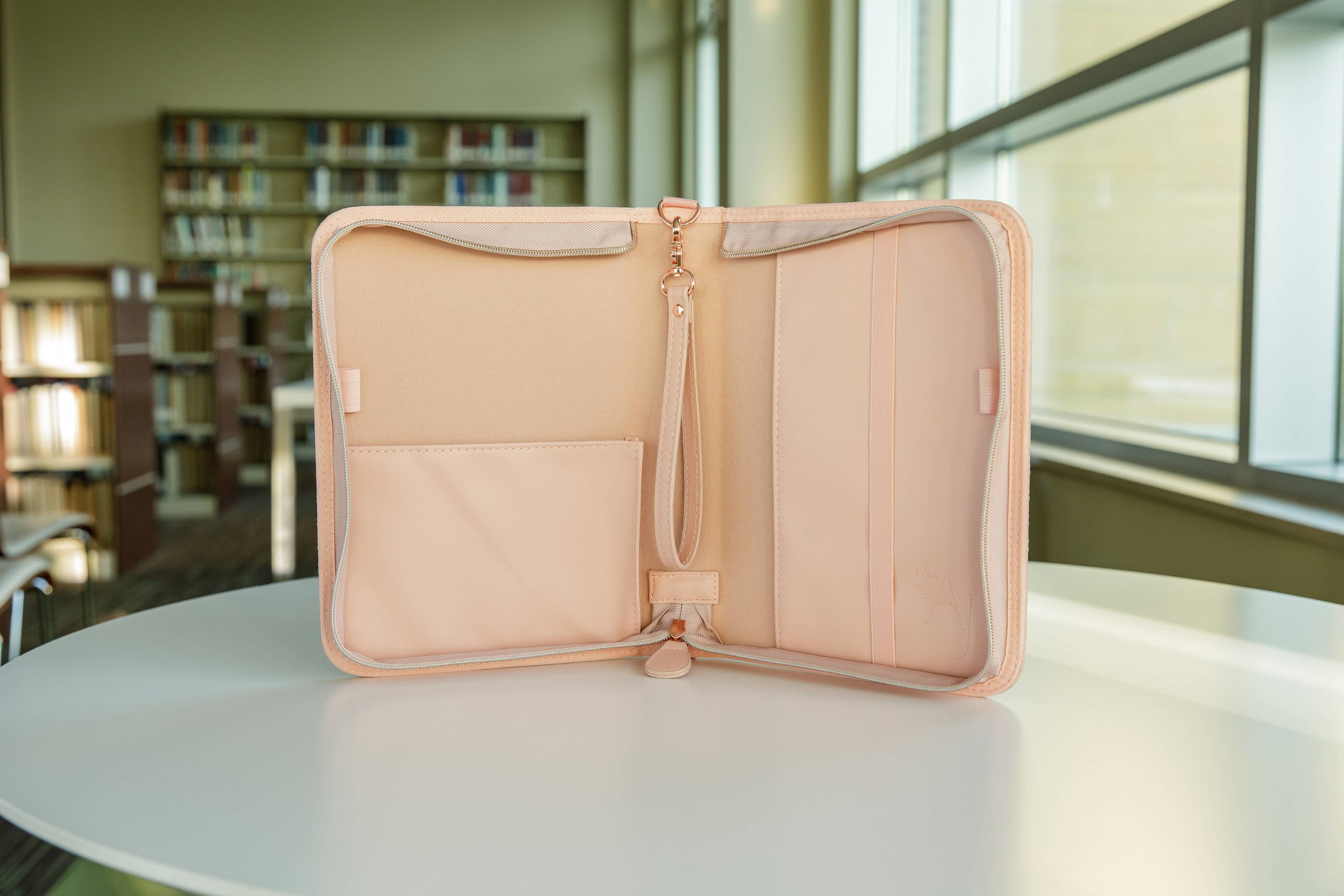 Weave Bible Case Crossbody — Blush Vegan Leather Bible Cover with Crossbody Strap