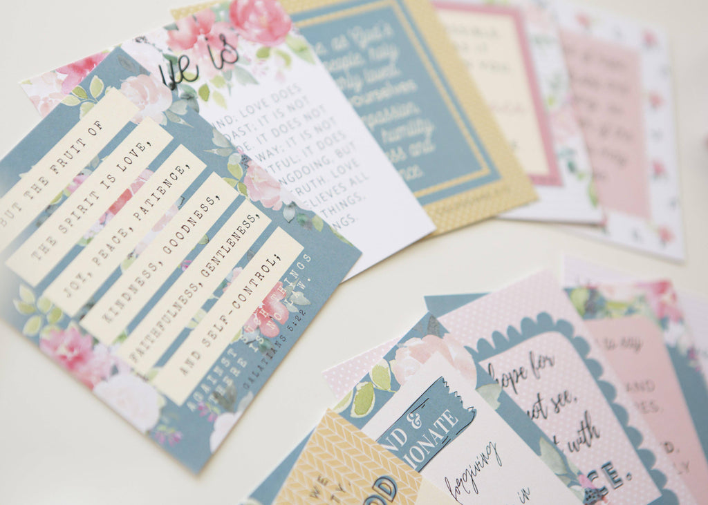 Fruit of the Spirit Scripture Verse Cards — Set of 10 Bible Memory Cards for Christian Women
