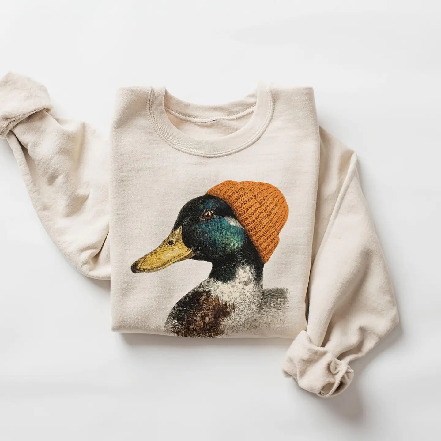 Retro Mallard Beanie Sweatshirt