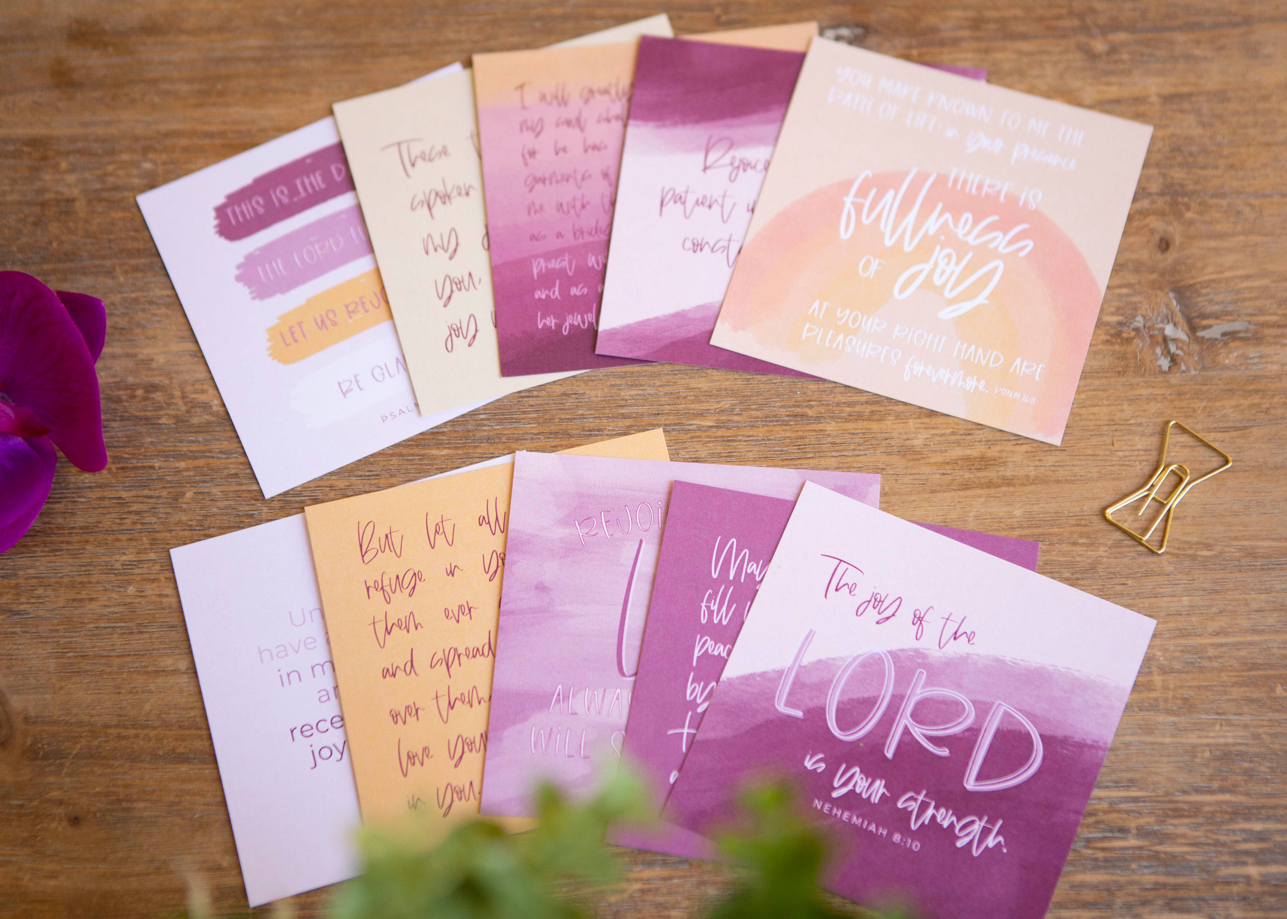 Scripture Cards | Joy Bible Verse Cards – Right as Reign Co.