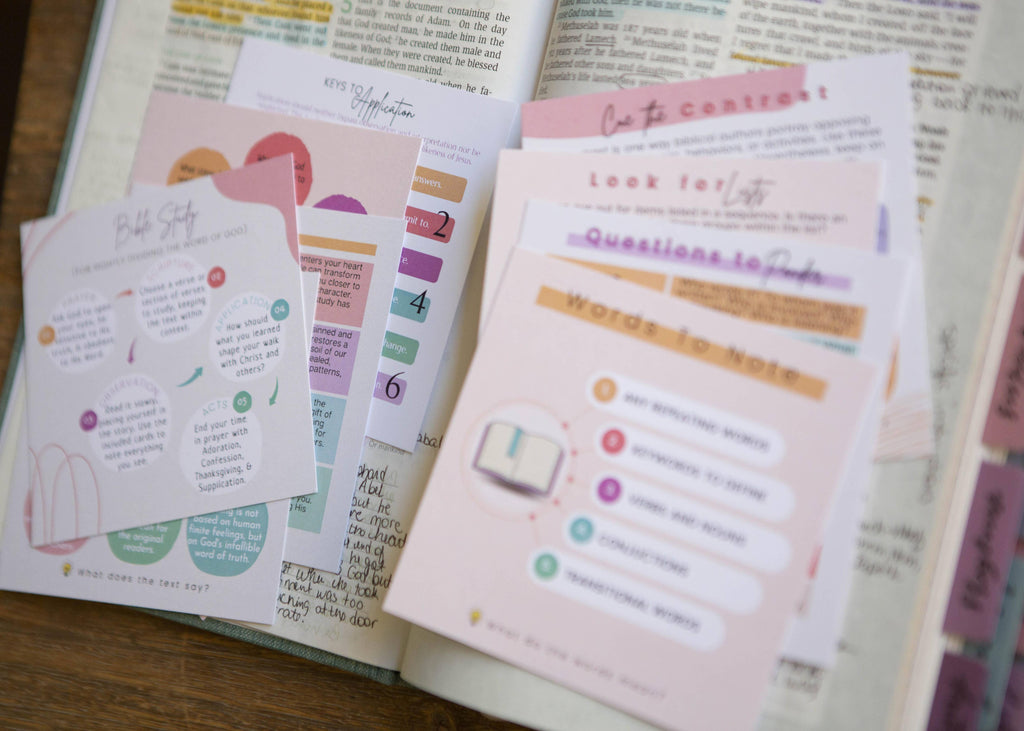Bible Study Cards | Inductive Bible Study Cards
